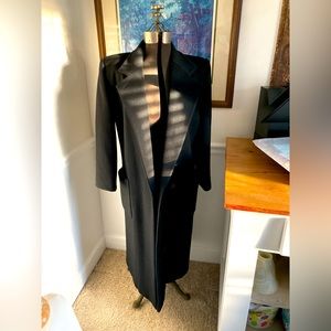 Vintage Black wool trench coat